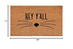 Calloway Mills Hey Yall Whiskers Doormat, (Tan/Black, 17' X 29' X 0.60')