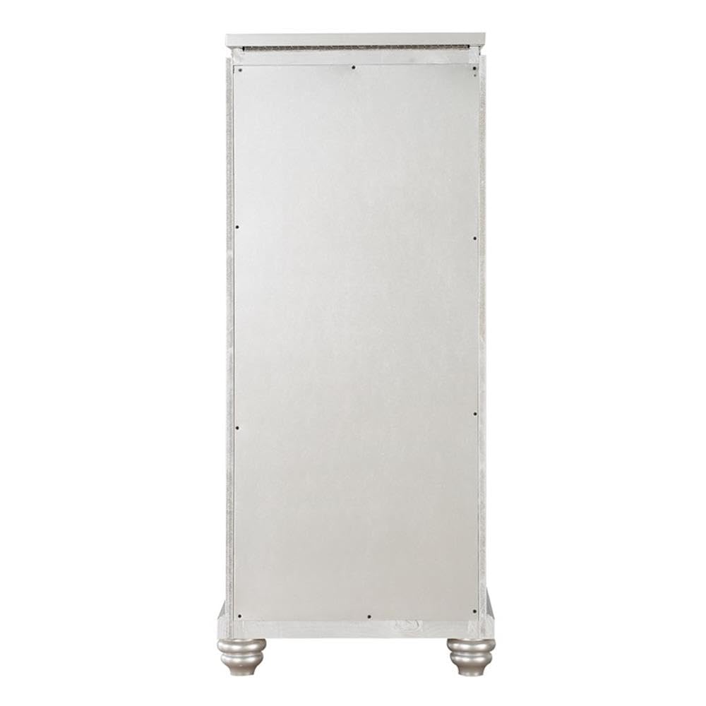 Acme Maverick 5-Drawer Wooden Lingerie Chest in White Platinum