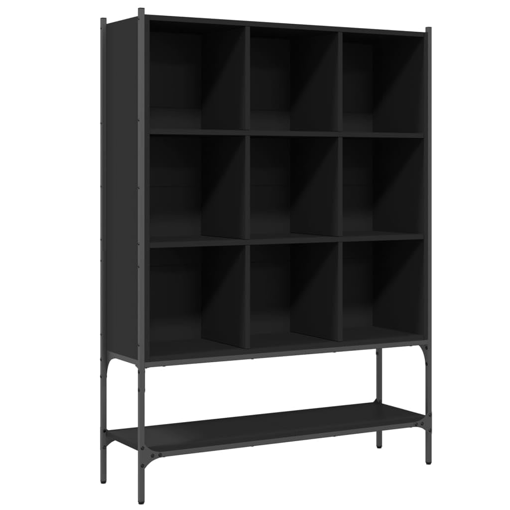 vidaXL Bookcase, Storage Cabinet for Living Room, Book Shelf for Decorative, Display Shelf Rack Office Cabinet, Black Engineered Wood, 3214329