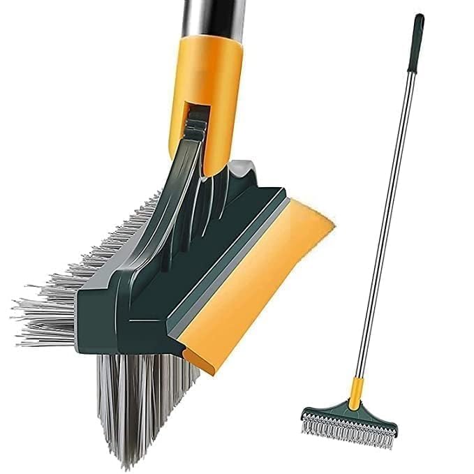 3In1 Bathroom Toilet Cleaning Brush With Wiper | Long Handle Floor & Bathroom Tile Supplies 360 A5