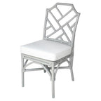 New Pacific Direct Kara 21" Fabric And Rattan Chair In Gray (Set Of 2)