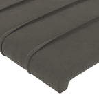 vidaXL Headboards 2 pcs Dark Gray 31.5"x2"x30.7"/34.6" Velvet