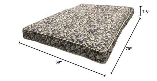 HomeRoots Camouflage Polyester 7.5' Camo Innerspring Twin Mattress