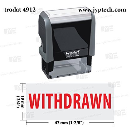 Withdrawn - Trodat 4912 Self Inking Rubber Stamp (Red Ink)