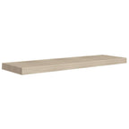 vidaXL Floating Wall Shelves 2 pcs, Honeycomb MDF and Metal Frame, Oak Finish, 35.4"x9.3"x1.5", Easy to Install, Modern Design for Home Decor