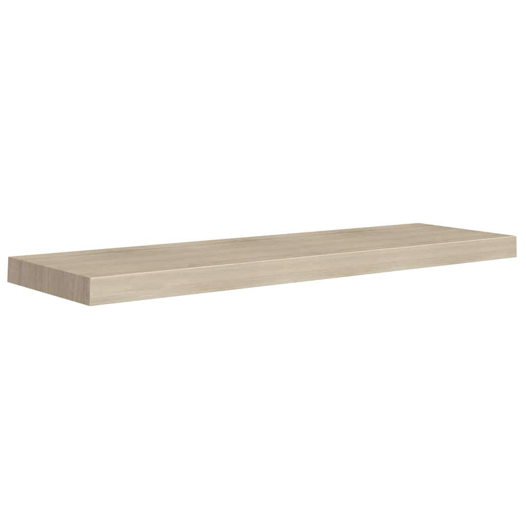 vidaXL Floating Wall Shelves 2 pcs, Honeycomb MDF and Metal Frame, Oak Finish, 35.4"x9.3"x1.5", Easy to Install, Modern Design for Home Decor