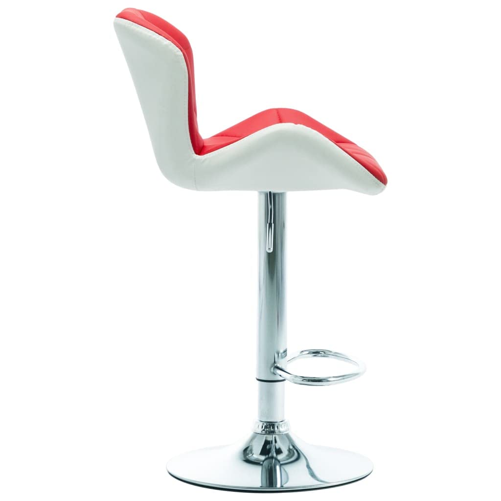 vidaXL Modern Red Faux Leather Bar Stool