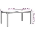 vidaXL 7-Piece Outdoor Dining Set - Elegant Beige Poly Rattan Design with Powder-Coated Steel Frame - Weather-Resistant, Easy Maintenance, Comfortable Cushioning
