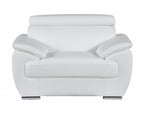 HomeRoots Decor 114-inch Captivating White Leather Sofa Set