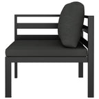 vidaXL 8-Piece Patio Lounge Set in Anthracite - Aluminum Outdoor Furniture with Modular Design, Comfy Cushions, and Back Pillows