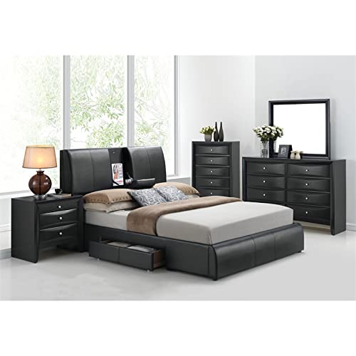 Acme Kofi King Bed with Storage in Black