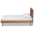 Baxton Studio Kuro Modern and Contemporary Walnut Brown Finished Wood Twin Size Platform Bed