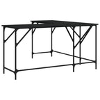 vidaXL Desk Computer Table Furniture for Home Office Black Engineered Wood