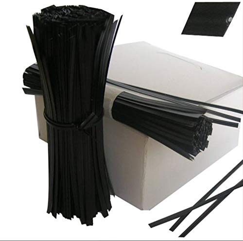 Weststone - 200Pcs Heavy Duty (Wire#23) Plastic Twist Ties - 200 Black 8'