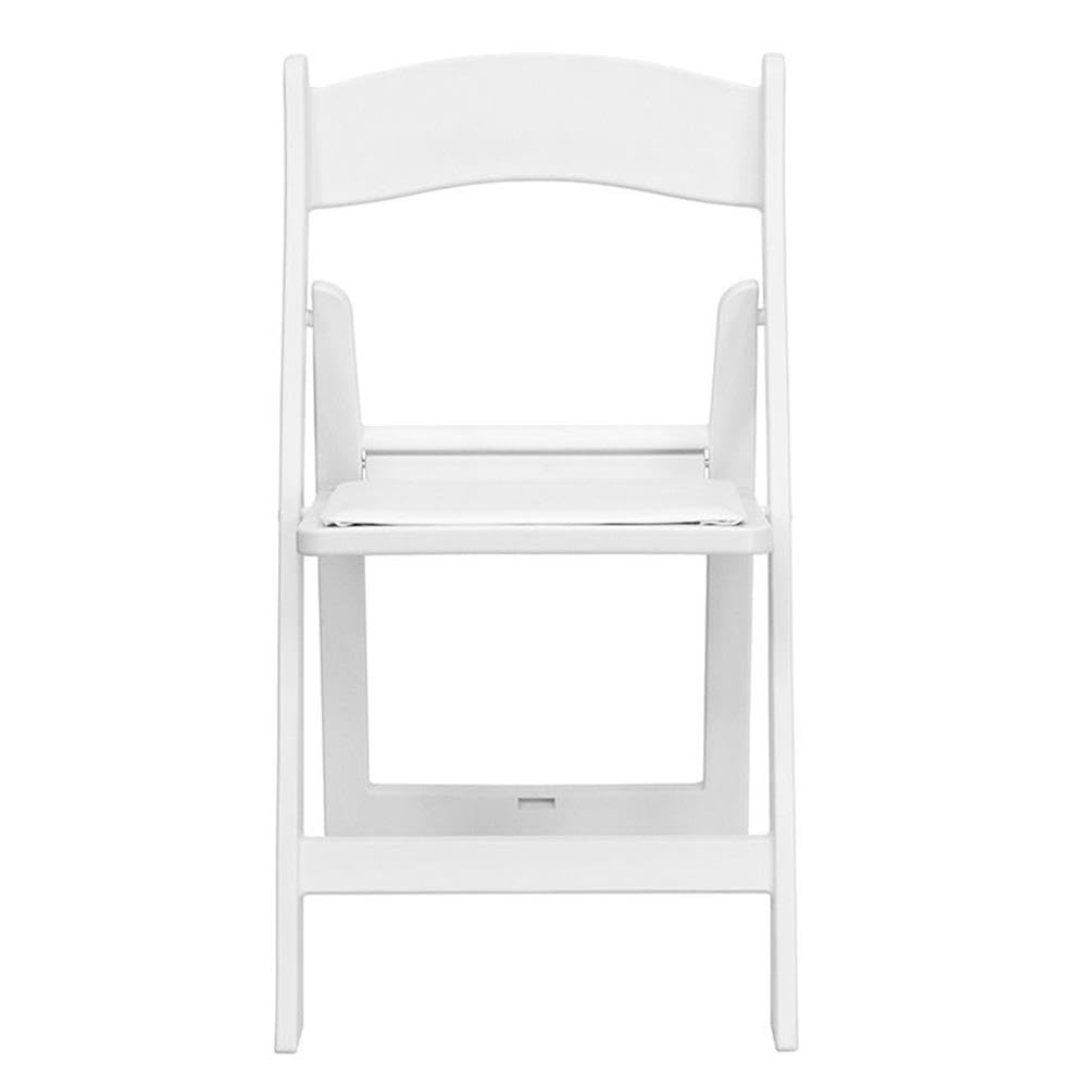 Flash Furniture Hercules Series Folding Chairs For Weddings And Formal Events, Stackable Commercial Event Seats With 1,000-Lb. Static Weight Capacity, Set Of 2, White