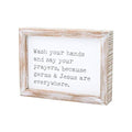 Wash Your Hands and Say Your Prayers Rustic Box Sign for Bathroom Decor - 6 Funny Wooden Sign for Restroom