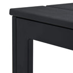 vidaXL Square Coffee Table with High-Density Polyethylene and Steel - Outdoor Patio Furniture - Modern Design and Lightweight - Black