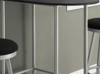 Monarch Specialties 2335 Table, Height, Pub, 36' Rectangular, Small, Kitchen, Laminate, Black, Grey, Contemporary, Modern Home Bar-24'X 36' Silver Metal Spacesaver, 35.5' L x 23.75' W x 41' H