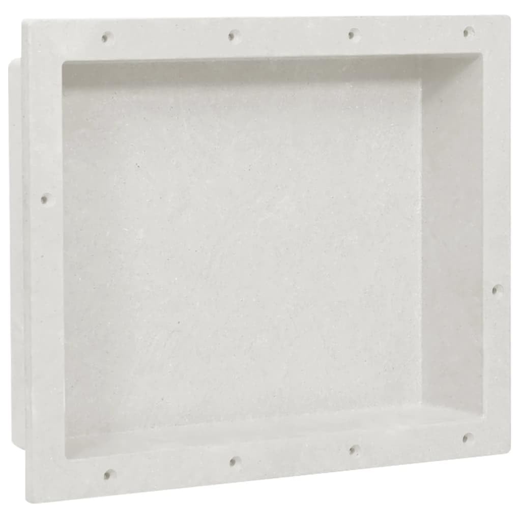 vidaXL Shower Niche Matt White - Practical Bathroom Shelf Made of Durable SMC Resin for Storage of Shower Essentials