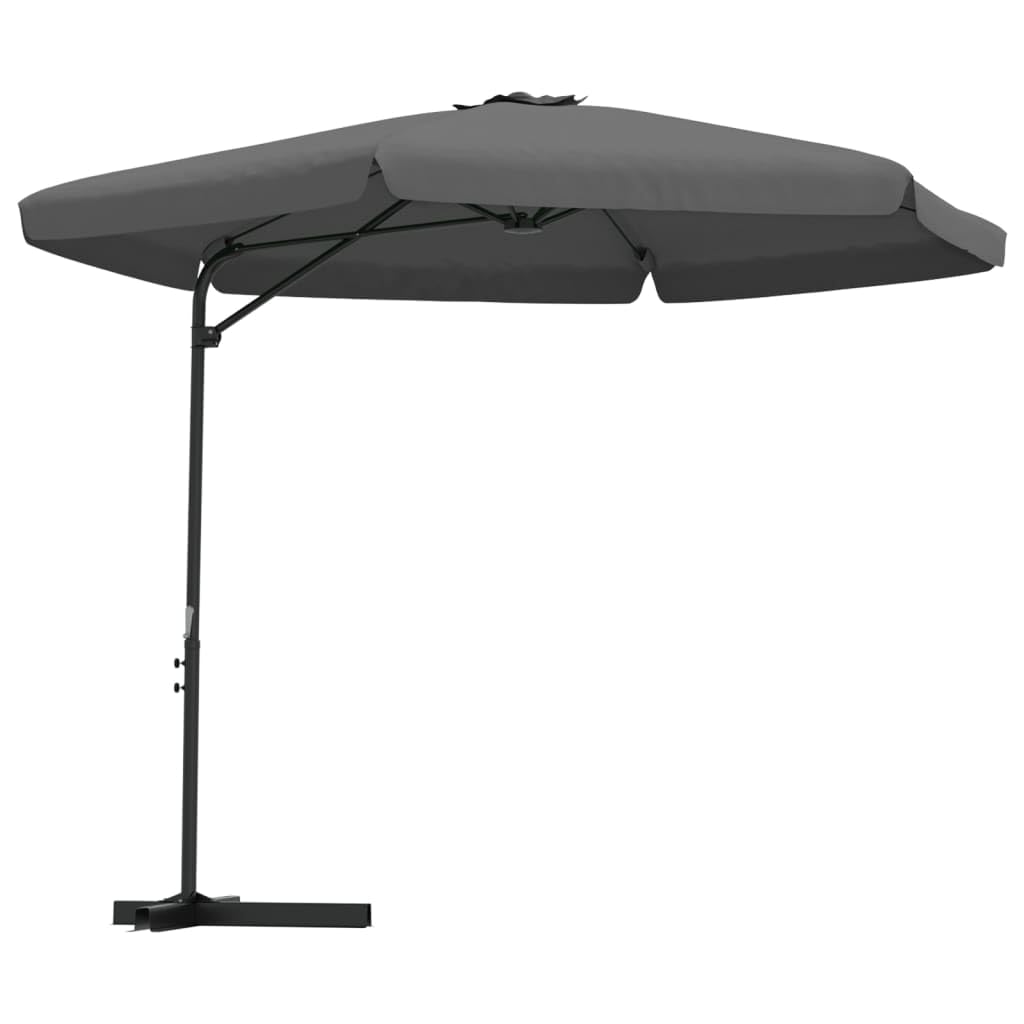 Outdoor Parasol with Steel Pole 118.1&quot;x98.4&quot; Anthracite