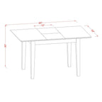 East West Furniture PST-MAH-T Picasso Modern Kitchen Table - a Rectangle Dining Table Top with Butterfly Leaf, 32x60 Inch, Mahogany