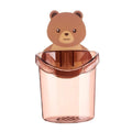 Teddy Bear SelfAdhesive Toothbrush & Tumbler Holder Rack  Wall Mount Organizer, No Drill Required (Pack of 1)