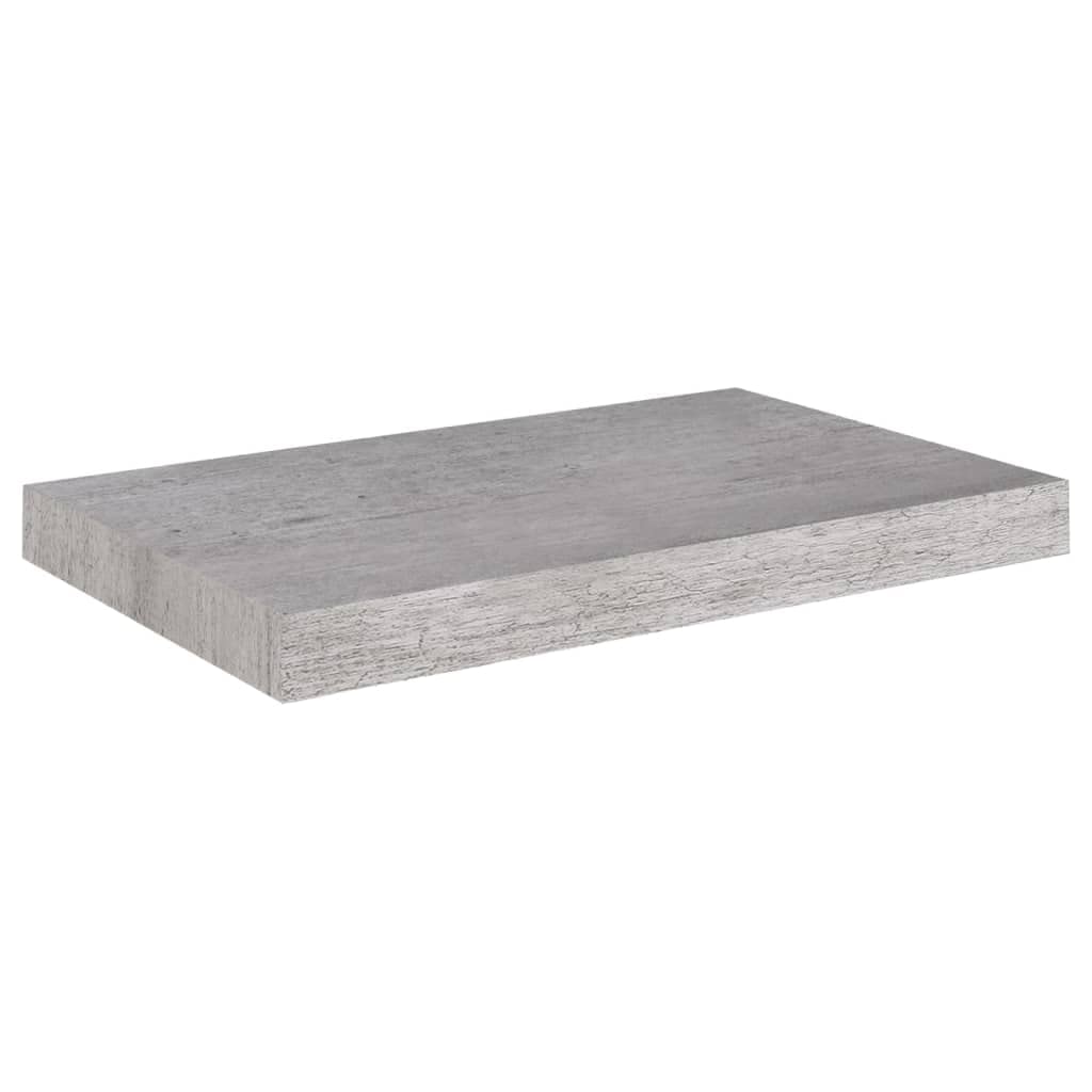 SKM Floating Wall Shelves 2 pcs Concrete Gray 19.7&quot;x9.1&quot;x1.5&quot; MDF