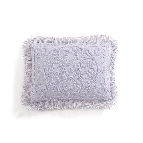 Beatrice Home Fashions Medallion Chenille, Standard Sham, Lavender