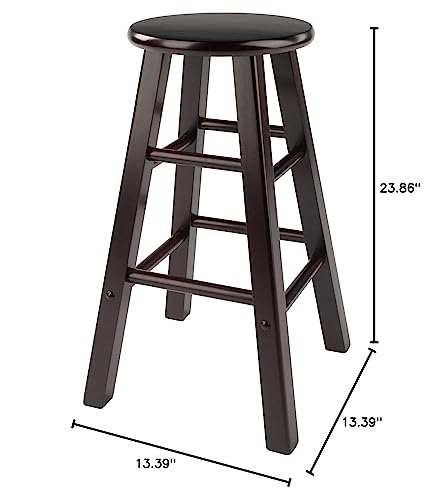 Ergode Wood Element Counter Stool Set | Oyster Gray | 2-Pc Set | Solid Wood | 220lbs Weight Capacity | Stable & Stylish | Multiple Finishes (92274-VV)