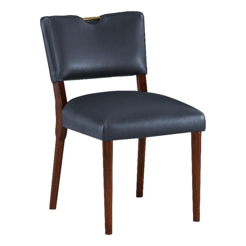 Comfort Pointe Bonito Midnight Blue Faux Leather Dining Chair - Set of 2