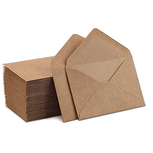 Kraft Mini Envelopes Brown Kraft Envelopes For Gift Cards And Business Cards (4'X2.75' 200 Pack)