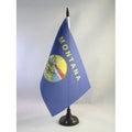 Montana Table Flag 5' X 8' - Us State Of Montana Desk Flag 21 X 14 Cm - Black Plastic Stick And Base - Az Flag