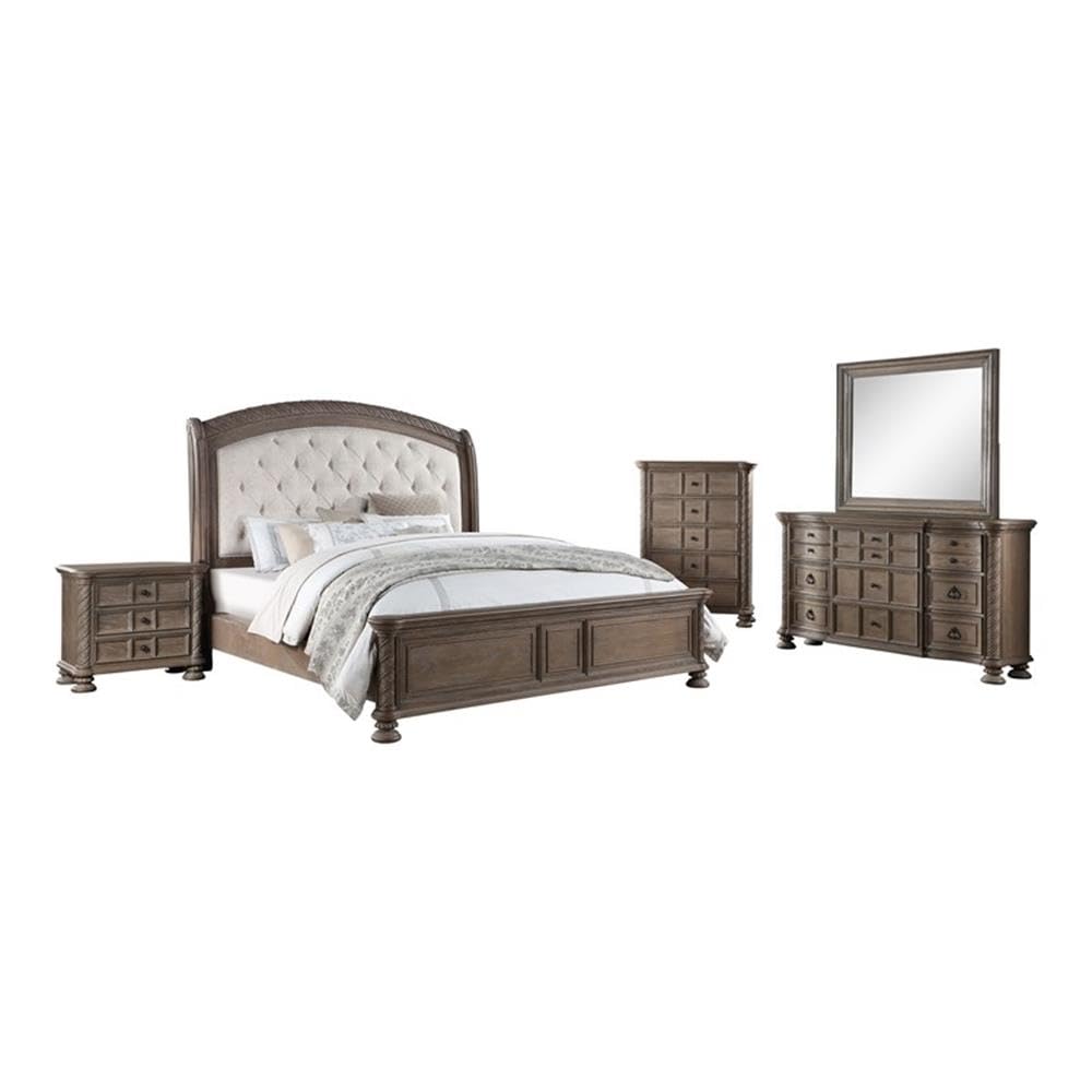 Coaster Emmett Queen Bed 5-Piece Set, Walnut