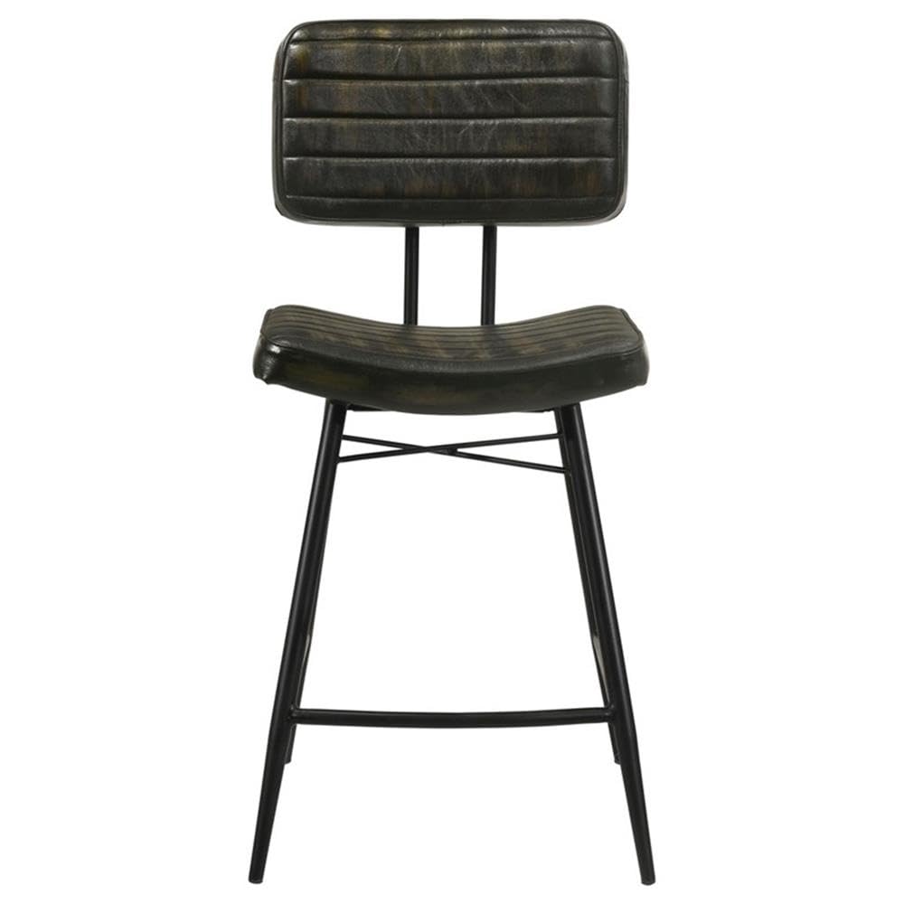 Coaster Partridge Leather Upholstered Counter Height Stools Espresso