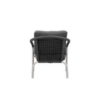 Pangea Home Chelsea Modern Style Aluminum Chair in Slate Gray