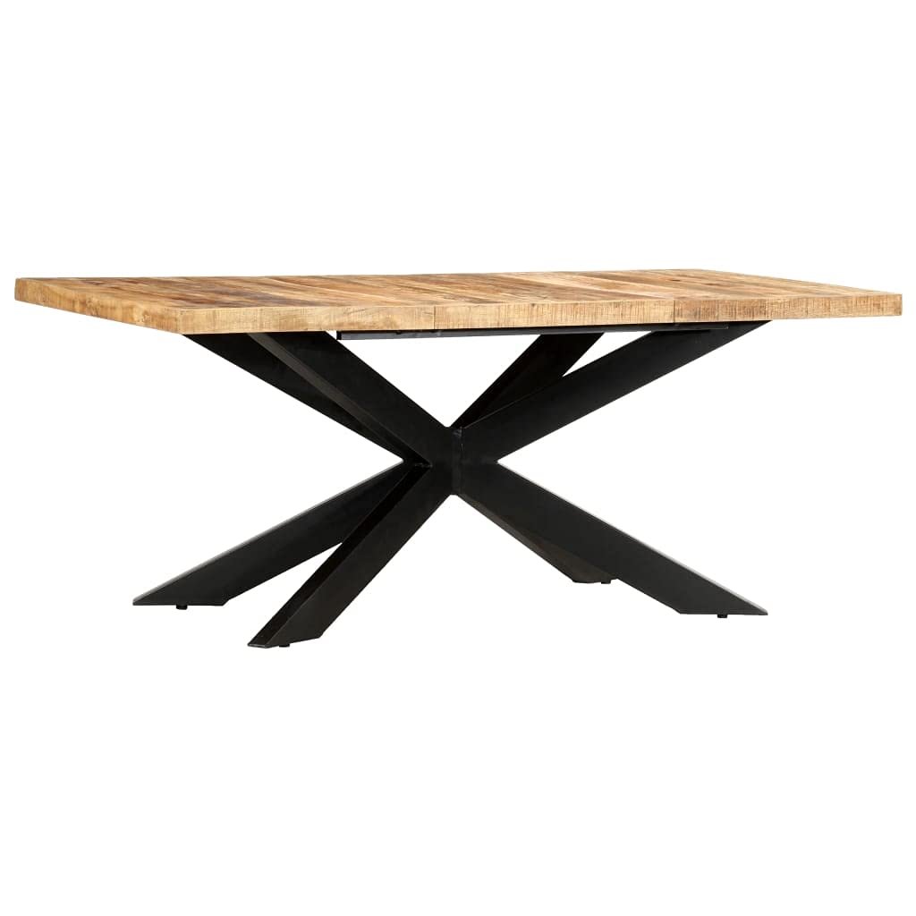 vidaXL Dining Table 70.9&quot;x35.4&quot;x29.9&quot; Solid Rough Mango Wood