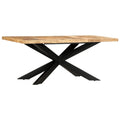 vidaXL Dining Table 70.9"x35.4"x29.9" Solid Rough Mango Wood