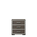 Acme Escher 3-Drawer Wooden Nightstand With Usb Dock In Gray Oak