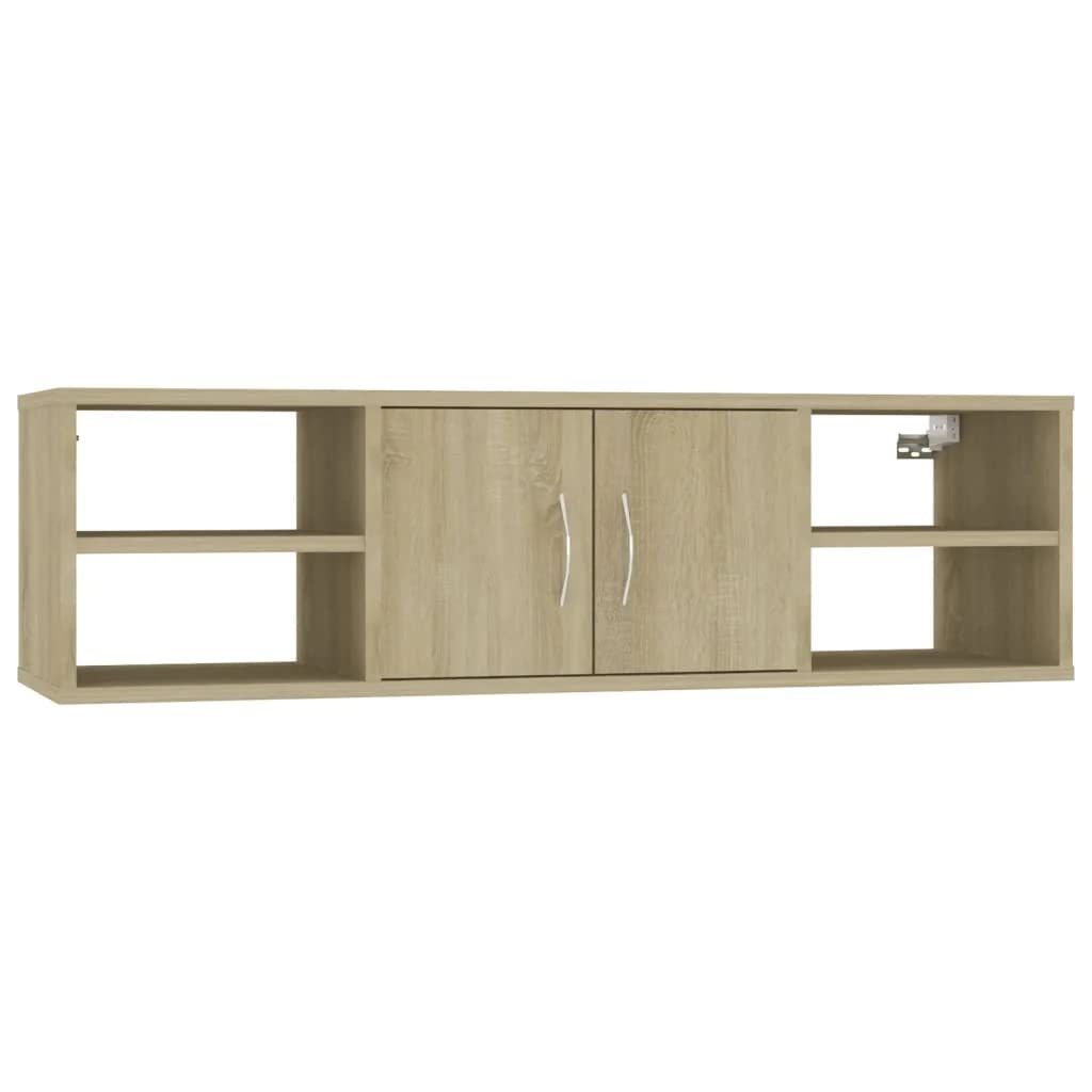 vidaXL Wall Shelf Sonoma Oak 40.2&quot;x12&quot;x11.4&quot; Chipboard