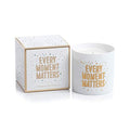 Zodax Apothecary Guild Porcelain Scented Candle Jar  Every Moment Matters Fig Vetiver 3.5 x 3.5 40 Hour Burn Time