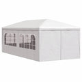 vidaXL Outdoor Canopy Party Tent 118.1 x 236.2, UV & Water-Resistant PE, Rust-Resistant Steel Frame, Windows & Zippered Door, Pe