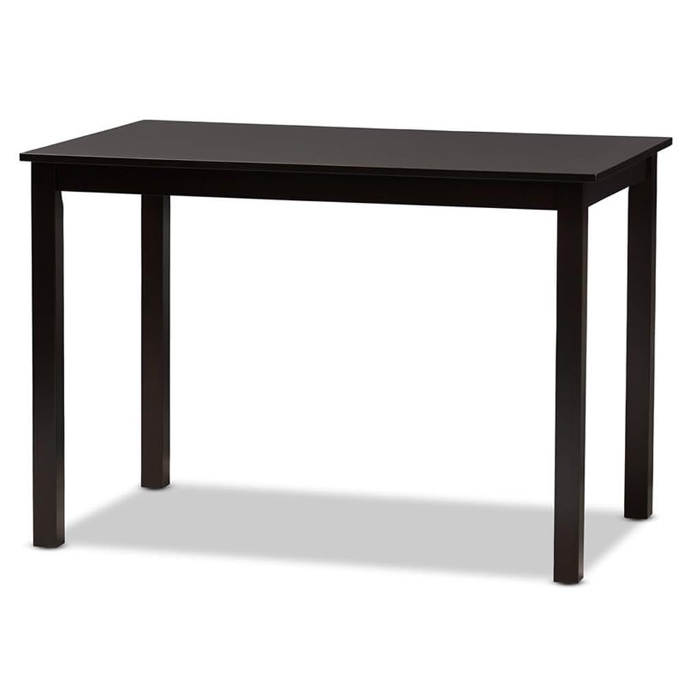 Baxton Studio Zamira Modern and Contemporary Transitional Dark Brown Finished Wood 5-Piece Dining Set