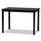 Baxton Studio Zamira Modern and Contemporary Transitional Dark Brown Finished Wood 5-Piece Dining Set
