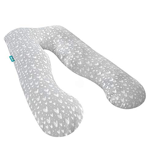 Pregnancy Full Body Pillow Cover U-Shaped (Cover Only), Super Soft Pillowcase Replacement Cover For Maternity Pillow, Universal