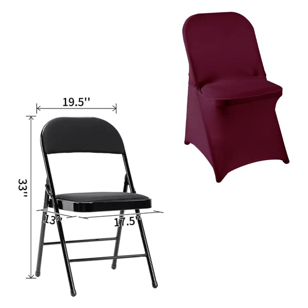 Eccwai 36 Pcs Waterproof Stretch Spandex Folding Chair Covers, Dining Room Chair Slipcovers Protector For Wedding, Banquet, Part