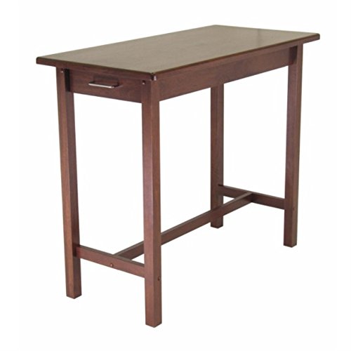 Ergode Wood Egan Breakfast Table | Versatile & Modern Design | 2 Shelves | Solid Wood | Easy Assembly | (94540-VV)