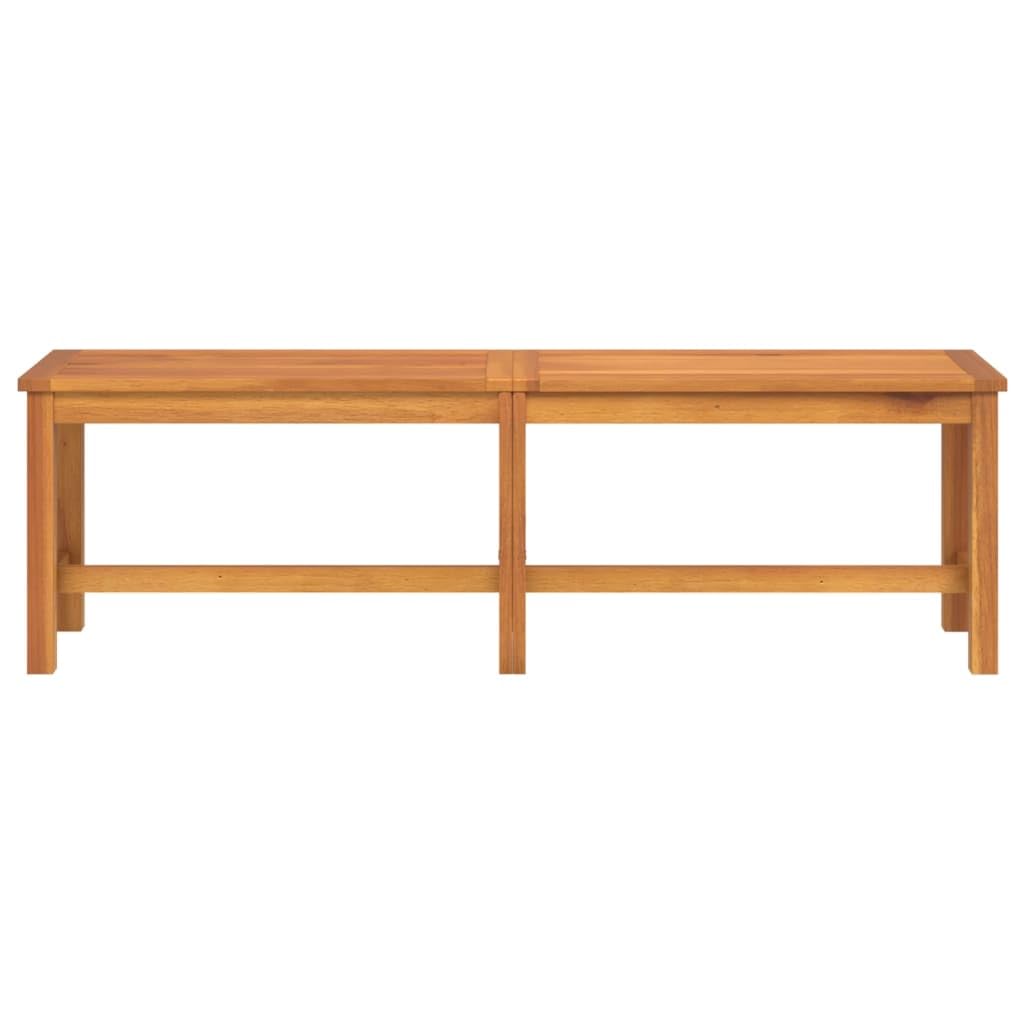 vidaXL Solid Acacia Wood Patio Bench - Spacious Outdoor/Indoor Seating in Brown - Durable, Stable and Easy to Assemble