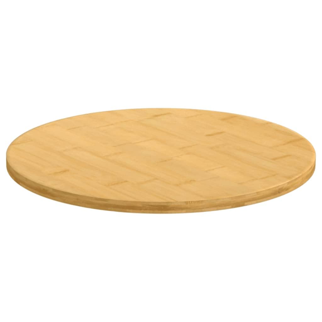 vidaXL Round Bamboo Table Top - Versatile, Durable, Easy-to-Clean, Ø19.7x0.6, Ideal for Home & Commercial Settings