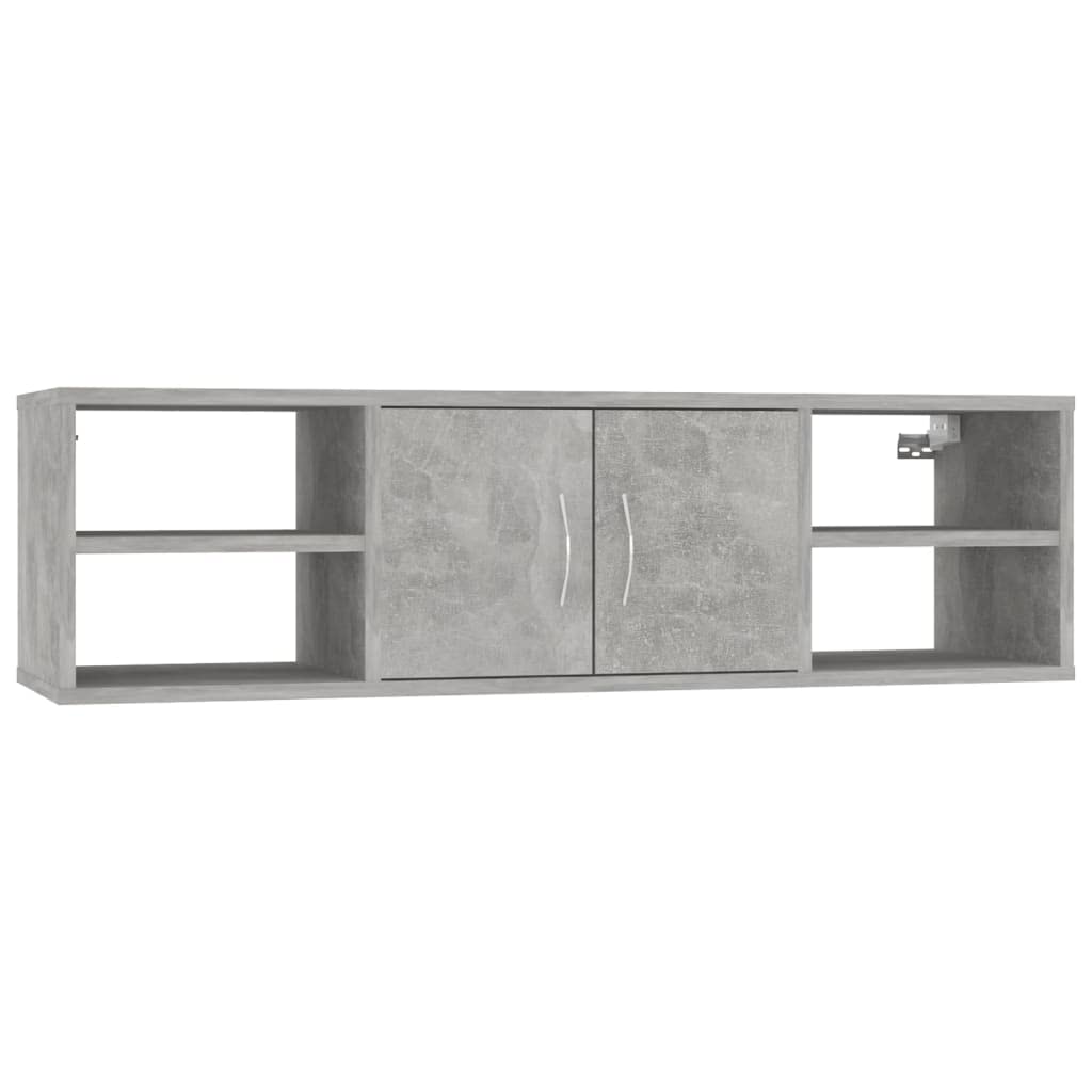 vidaXL Wall Shelf Concrete Gray 40.2&quot;x11.8&quot;x11.4&quot; Chipboard