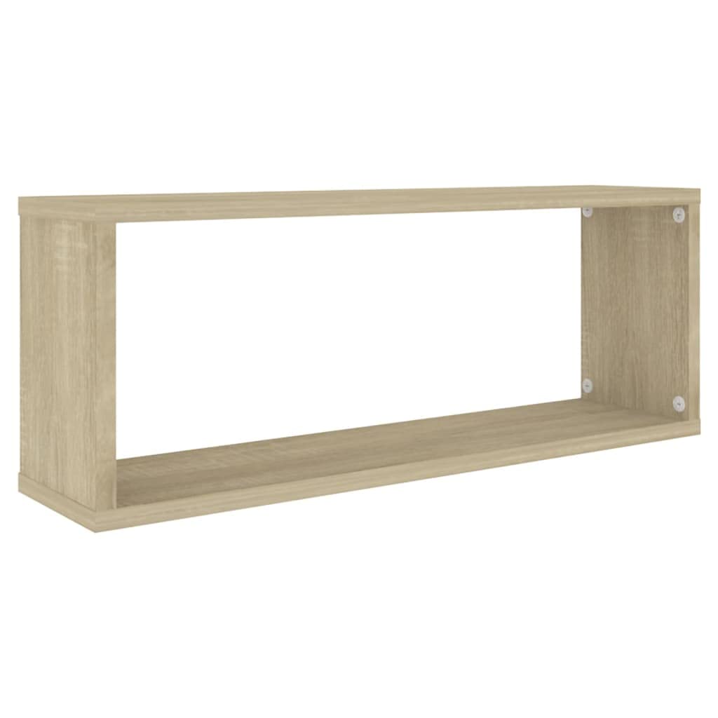 vidaXL Wall Cube Shelves 6 pcs Sonoma Oak 23.6&quot;x5.9&quot;x9.1&quot; Engineered Wood